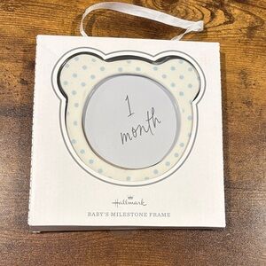 Hallmark Bear Design Milestone Frame with Blue Accents